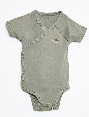 Lot de 3 bodies croisés évolutifs à manches courtes