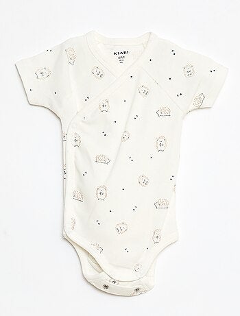 Lot de 3 bodies croisés évolutifs à manches courtes