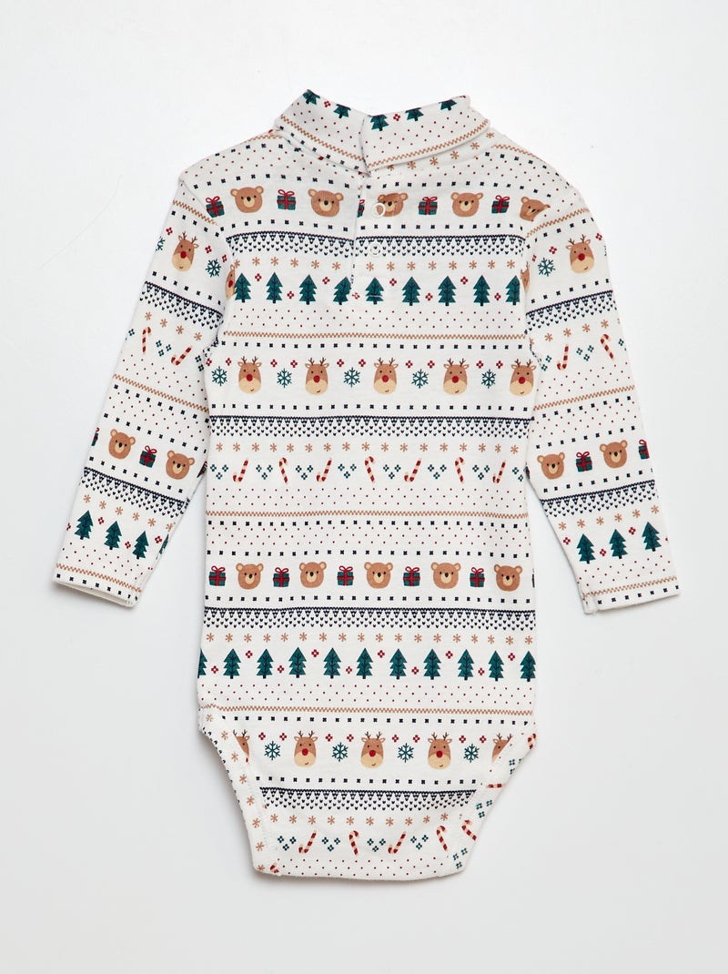 Lot de 3 bodies de Noël Vert/rouge/blanc - Kiabi