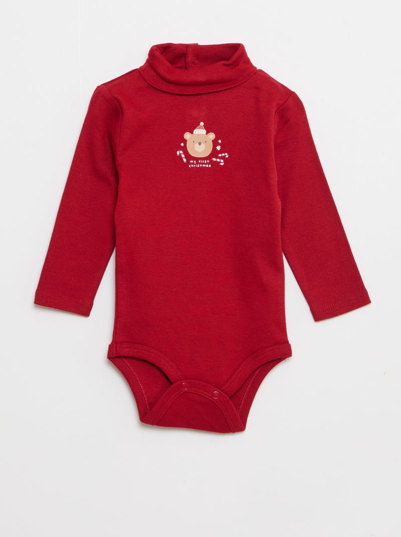 Lot de 3 bodies durable Rouge - Kiabi