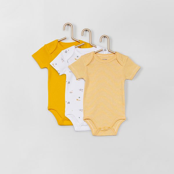 Lot De 3 Bodies Eco Concus Bebe Fille Blanc Kiabi 8 00