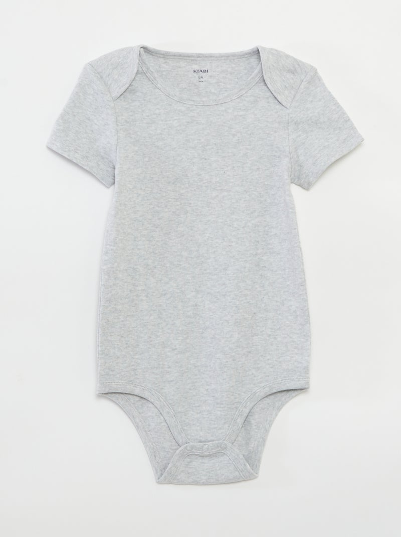 Lot de 3 bodies en coton - collection facile à enfiler BLEU - Kiabi