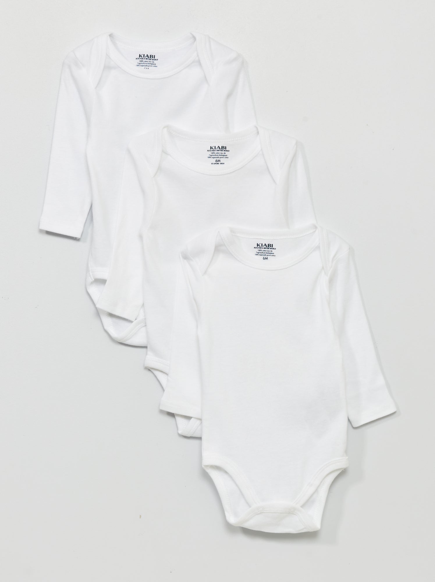 Lot de 3 bodies en jersey