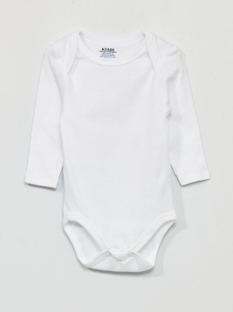 Lot de 3 bodies en jersey Blanc - Kiabi