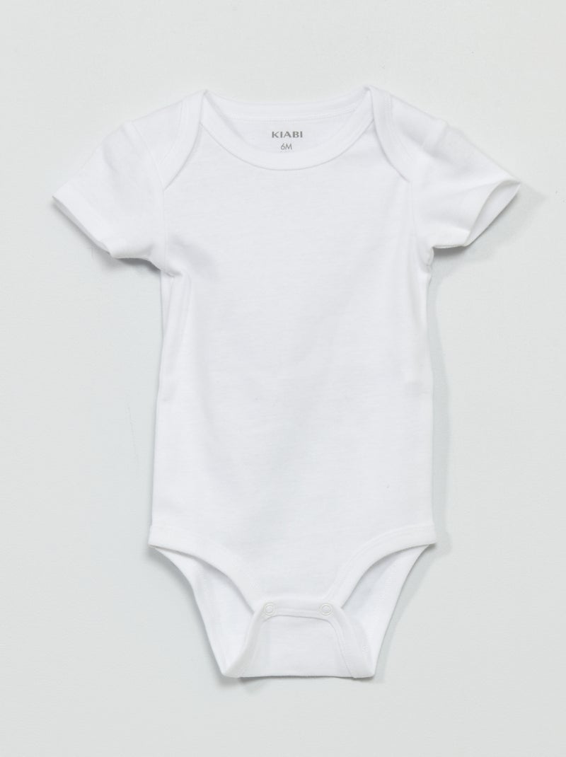 Lot de 3 bodies en jersey Blanc - Kiabi