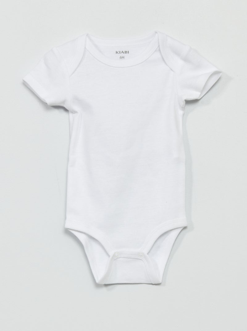 Lot de 3 bodies en jersey Blanc - Kiabi
