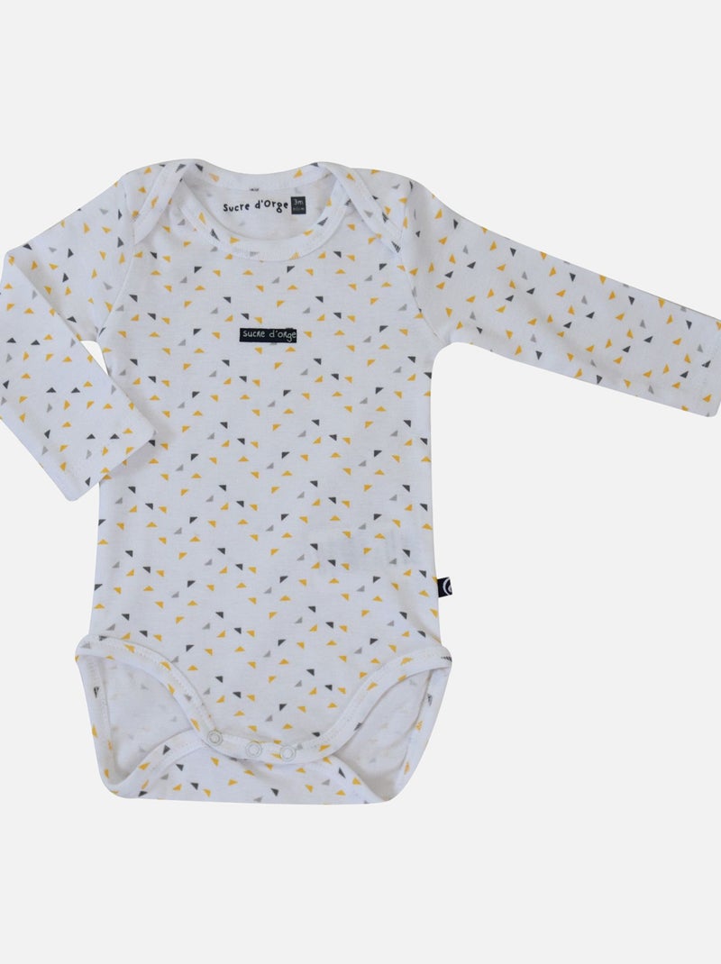 LOT DE 3 BODIES ENDRIX MANCHES LONGUES BEBE Jaune - Kiabi