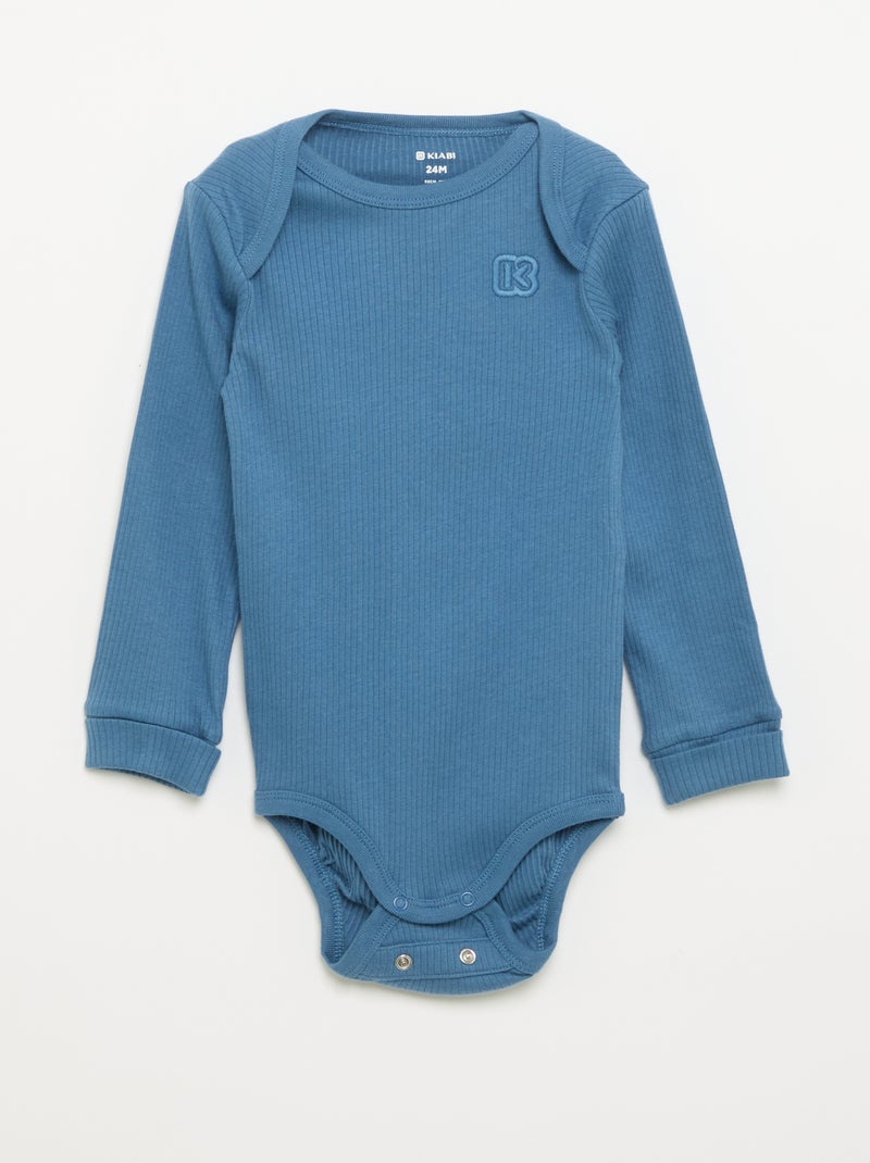 Lot de 3 bodies évolutifs - Kiabi Bleu - Kiabi