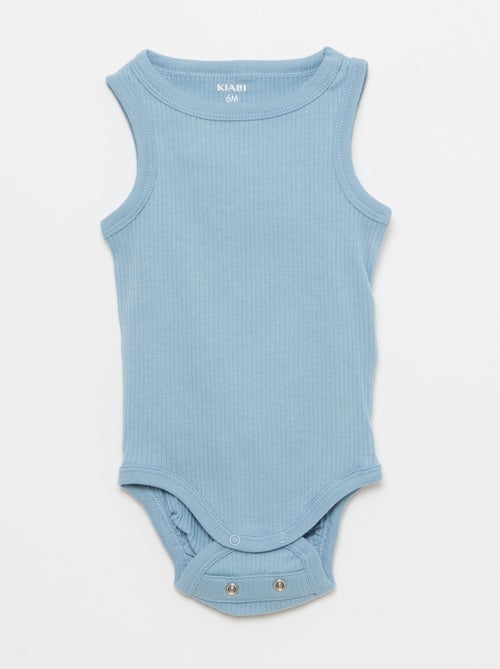 Lot de 3 bodies évolutifs à bretelles unis - Kiabi