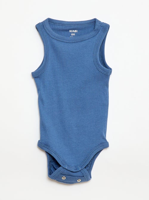 Lot de 3 bodies évolutifs à bretelles unis - Kiabi