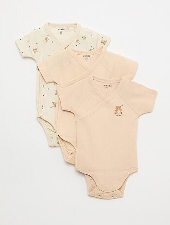 Lot de 3 bodies évolutifs à manches courtes