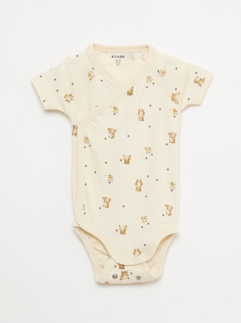 Lot de 3 bodies évolutifs à manches courtes Pêche - Kiabi