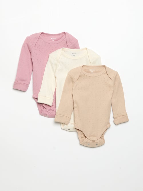 Lot de 3 bodies évolutifs col US et manches longues - Kiabi Lot de 3 bodies évolutifs col US et manches longues - Kiabi