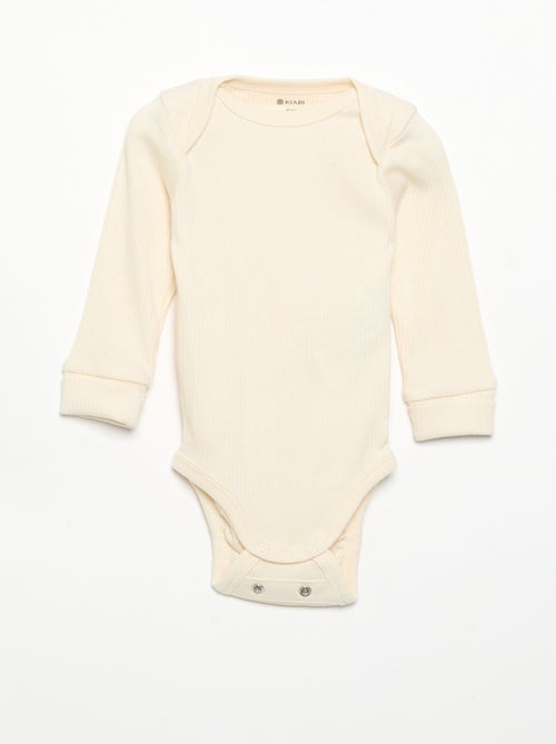 Lot de 3 bodies évolutifs col US et manches longues - Kiabi Lot de 3 bodies évolutifs col US et manches longues - Kiabi