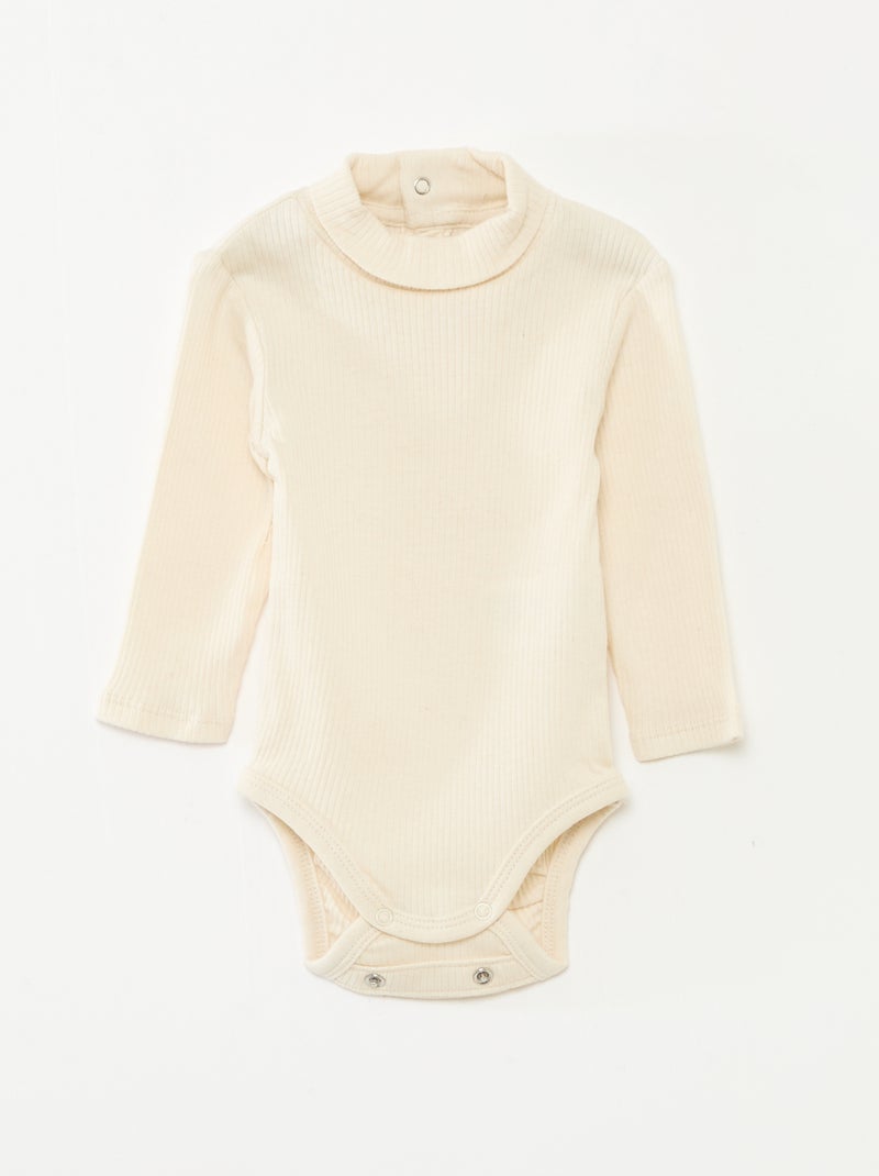 Lot de 3 bodies évolutifs en maille pointelle Beige - Kiabi