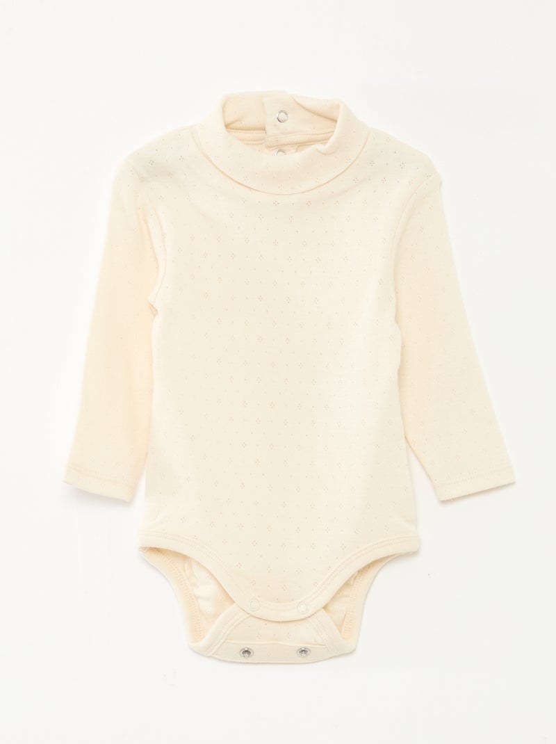 Lot de 3 bodies évolutifs en maille pointelle Violet - Kiabi