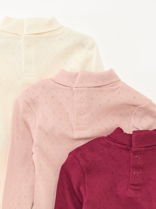 Lot de 3 bodies évolutifs en maille pointelle - Kiabi