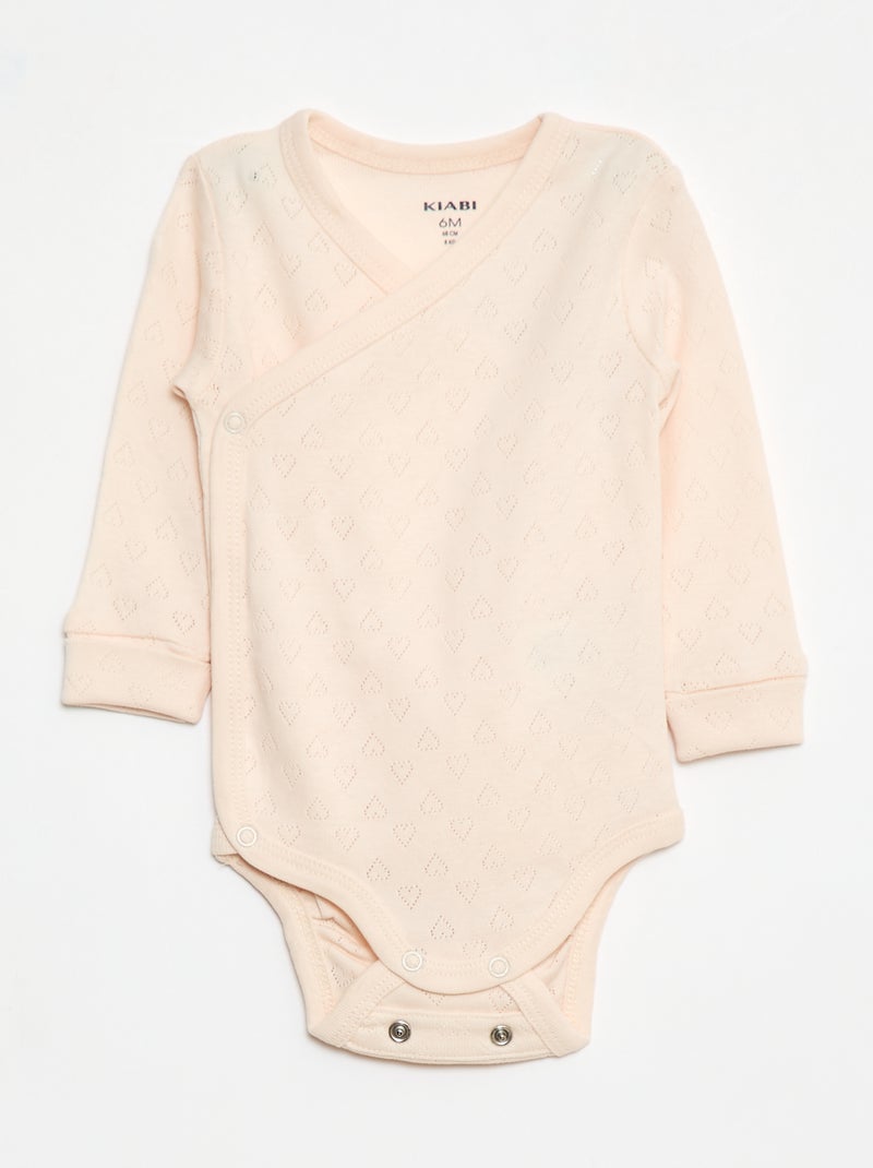 Lot de 3 bodies évolutifs Rose - Kiabi