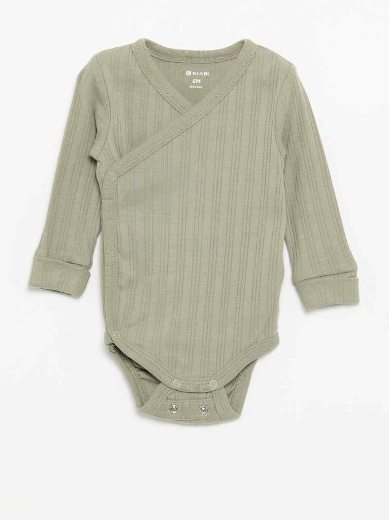 Lot de 3 bodies évolutifs Vert - Kiabi