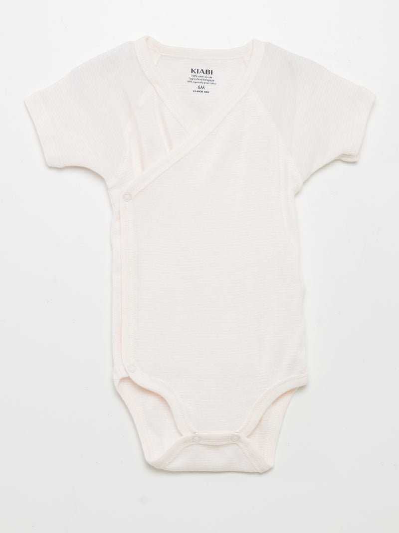 Lot de 3 bodies fantaisie Rose pâle - Kiabi