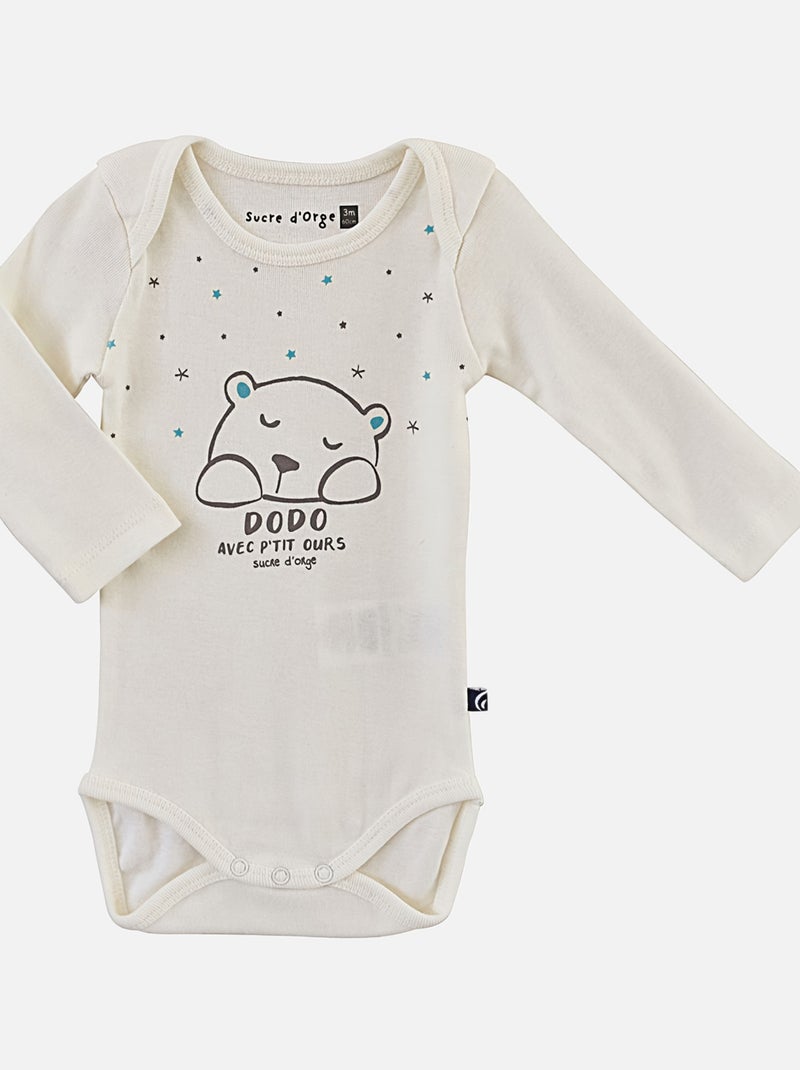 LOT DE 3 BODIES GARCON DONALDO SUCRE D'ORGE Bleu - Kiabi