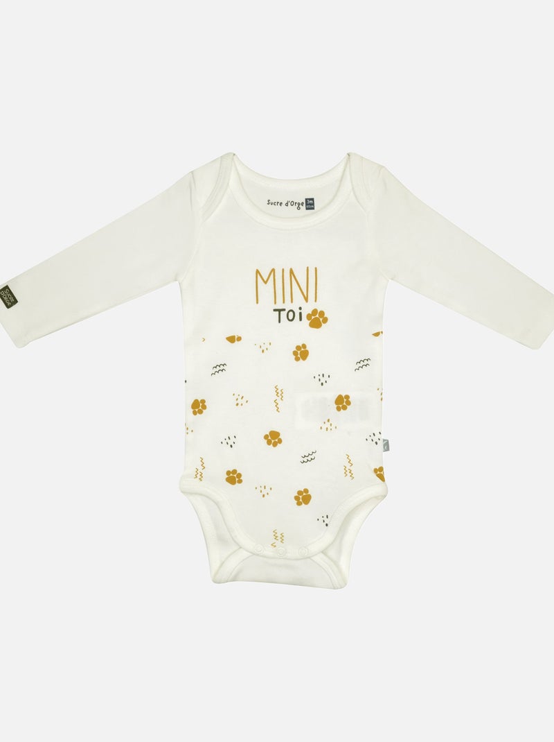 LOT DE 3 BODIES GEREMI MANCHES LONGUES BEBE Beige - Kiabi