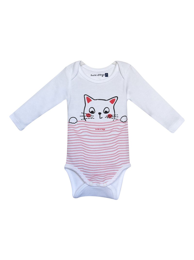 LOT DE 3 BODIES GERSON Blanc / Bleu / Rouge - Kiabi