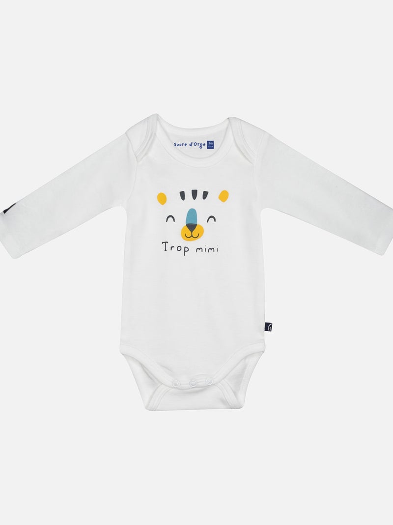 LOT DE 3 BODIES GRADY MANCHES LONGUES BEBE Jaune - Kiabi