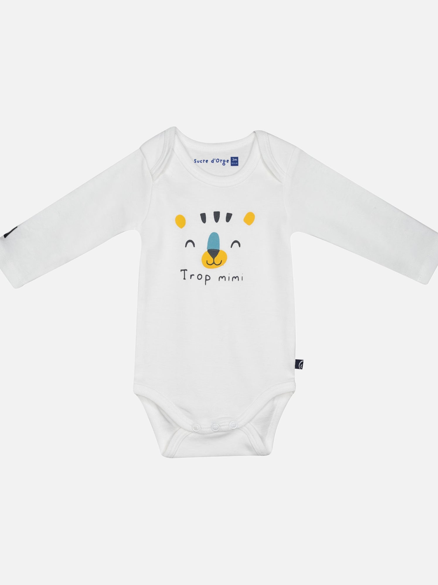 Body Bébé Manches Longues YONACREA – Imprimé Carte De L'Espagne Et Drapeau, 100% Coton (tailles 3 à 18 Mois)