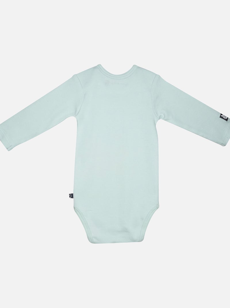 LOT DE 3 BODIES GUSTAVE MANCHES LONGUES BEBE Vert - Kiabi