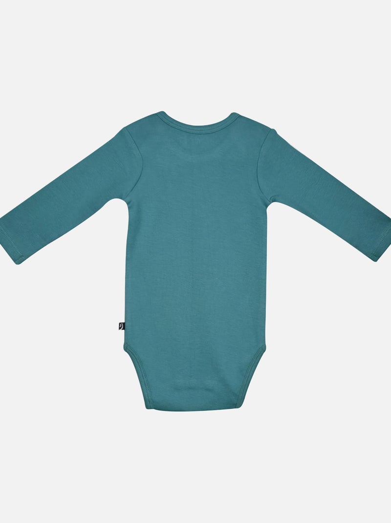 LOT DE 3 BODIES GUSTAVE MANCHES LONGUES BEBE Vert - Kiabi