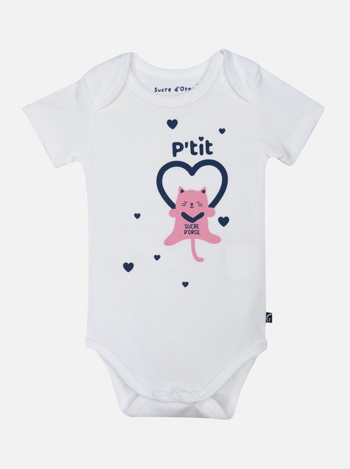 LOT DE 3 BODIES HABY MANCHES COURTES BEBE - Kiabi