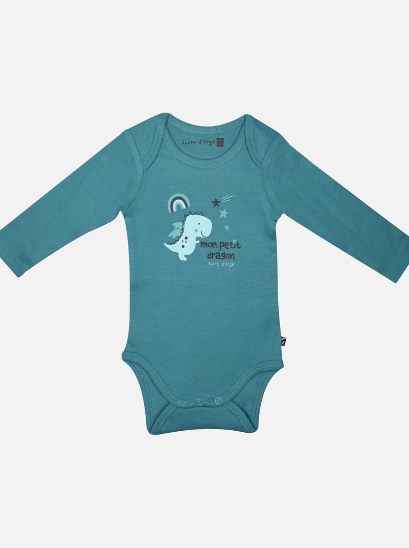 LOT DE 3 BODIES IDER MANCHES LONGUES BEBE Vert - Kiabi