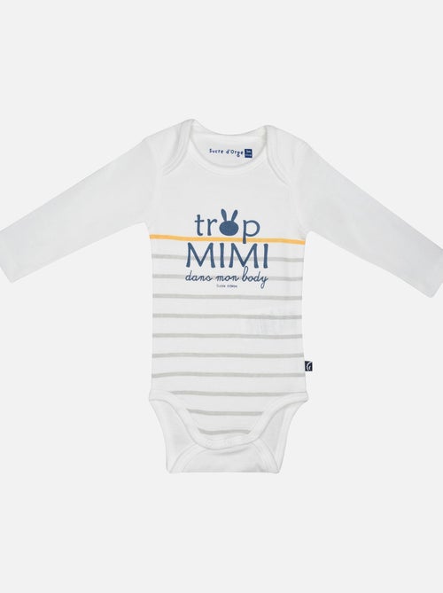 LOT DE 3 BODIES JACQUES MANCHES LONGUES BEBE - Kiabi