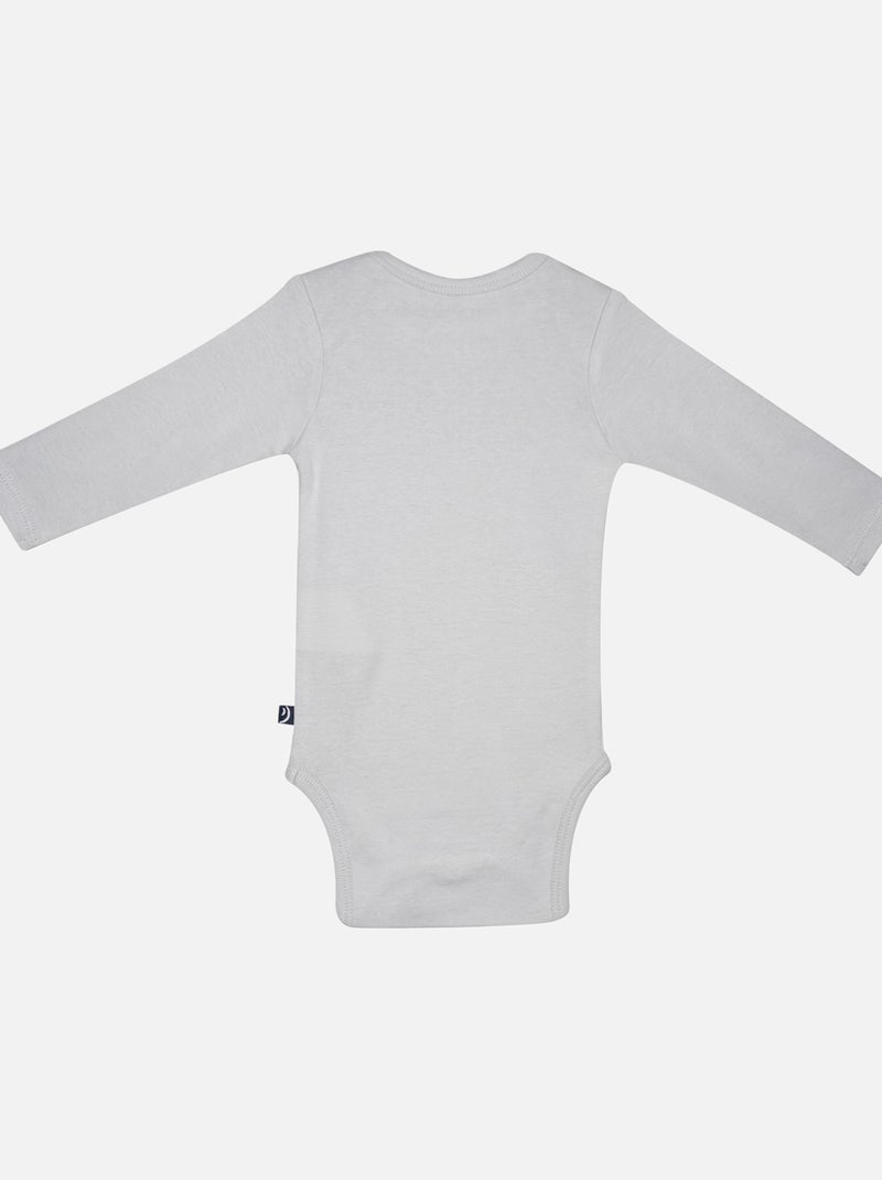 LOT DE 3 BODIES JACQUES MANCHES LONGUES BEBE Gris - Kiabi