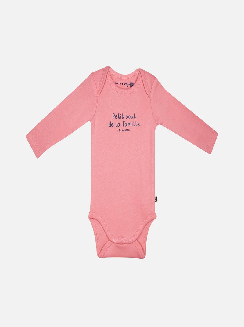 LOT DE 3 BODIES JANELLE MANCHES LONGUES BEBE Rose - Kiabi