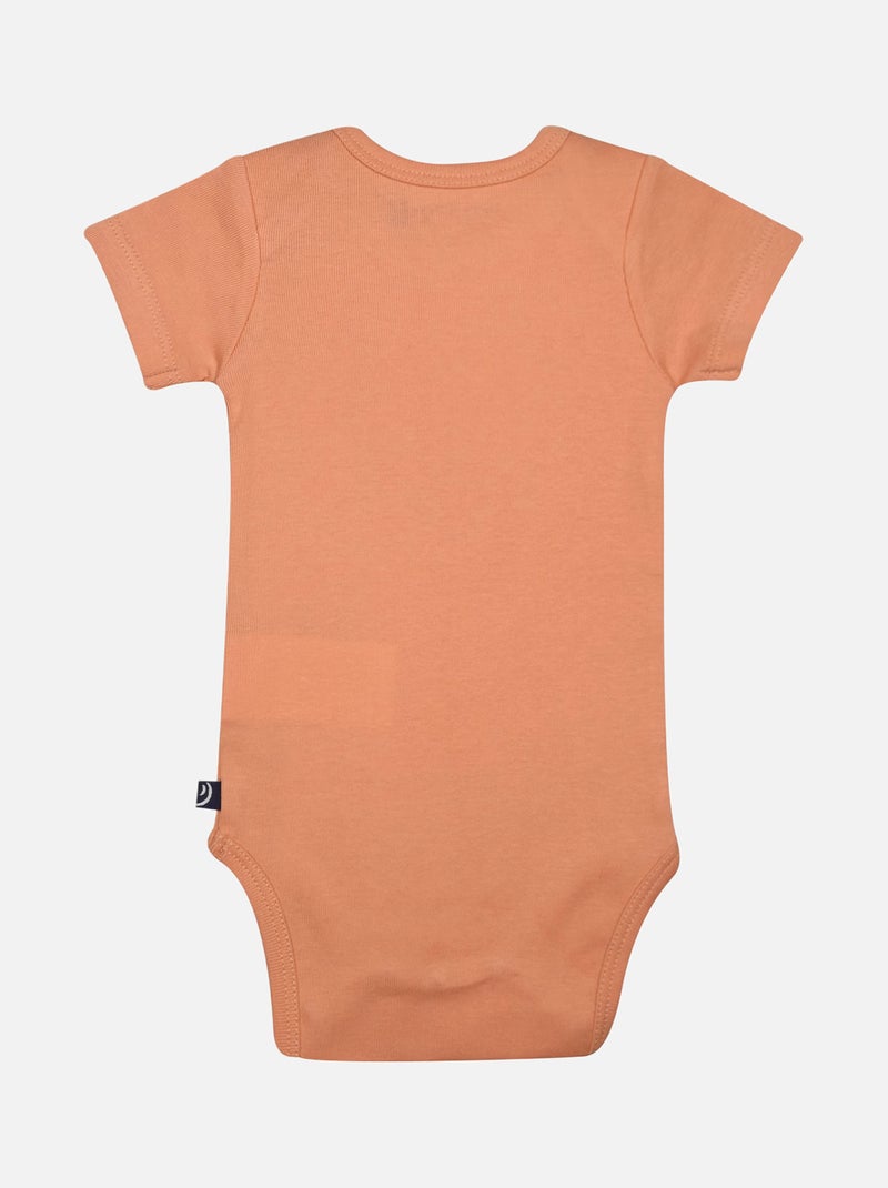 LOT DE 3 BODIES LAELIE MANCHES COURTES BEBE Orange - Kiabi