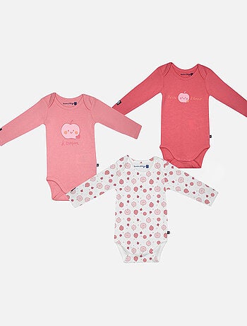 LOT DE 3 BODIES LALY MANCHES LONGUES BEBE