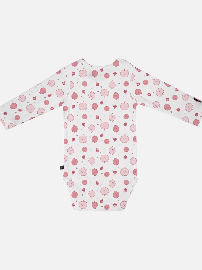 LOT DE 3 BODIES LALY MANCHES LONGUES BEBE Rose - Kiabi
