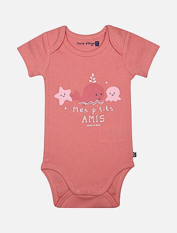 LOT DE 3 BODIES LAURELIA MANCHES COURTES BEBE