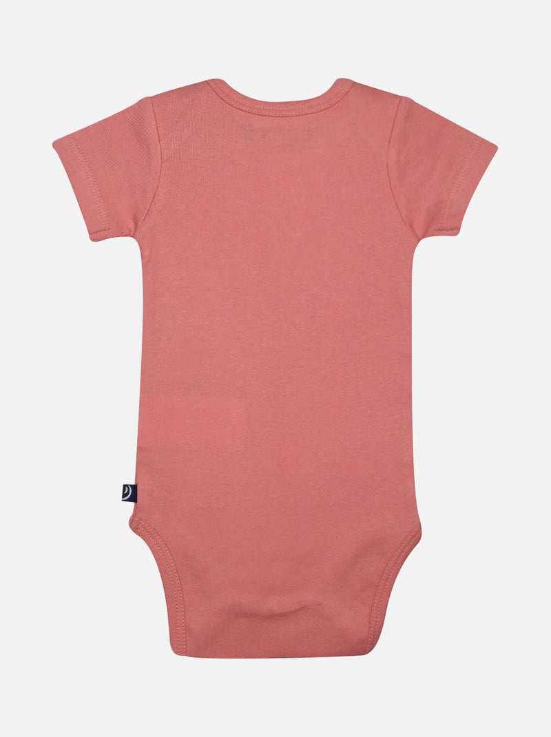 LOT DE 3 BODIES LAURELIA MANCHES COURTES BEBE Rose - Kiabi