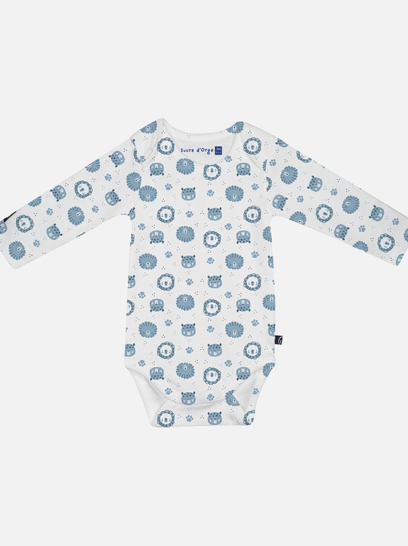 LOT DE 3 BODIES LOÏC MANCHES LONGUES BEBE Bleu - Kiabi