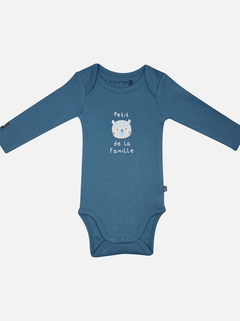 LOT DE 3 BODIES LOÏC MANCHES LONGUES BEBE Bleu - Kiabi