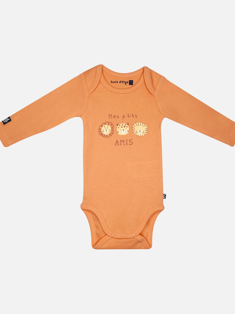 LOT DE 3 BODIES LOVAN MANCHES LONGUES BEBE Jaune - Kiabi