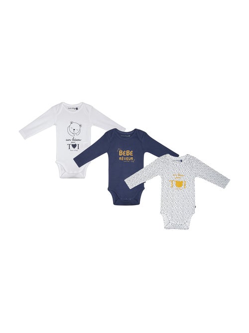 LOT DE 3 BODIES MAIDI MANCHES LONGUES - Kiabi