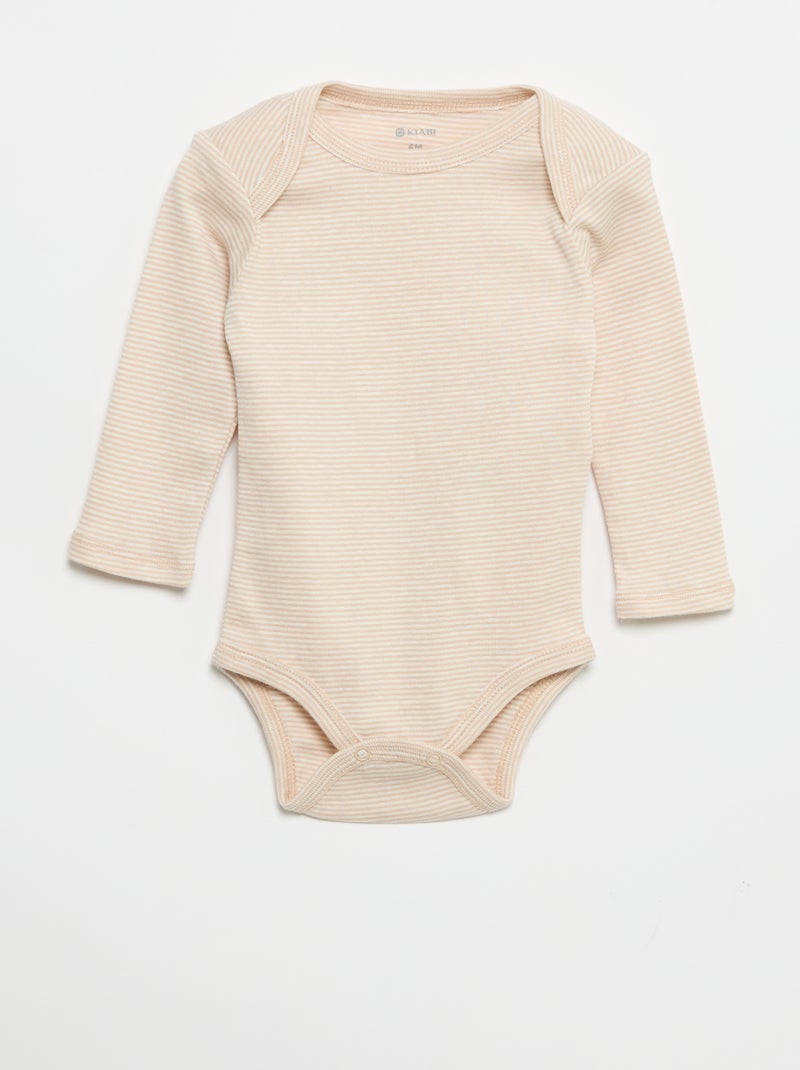 Lot de 3 bodies manches longues Blanc - Kiabi