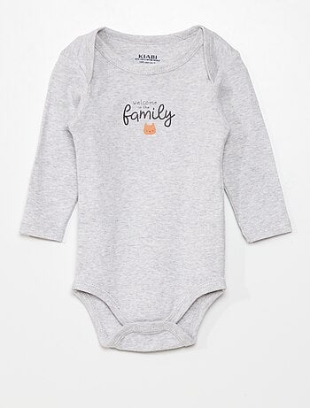 2 Body bébé - Modèle Ours Polaire bébé Trois Kilos Sept - Gris - Kiabi -  3.50€