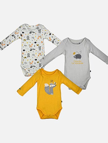 LOT DE 3 BODIES MANCHES LONGUES FIACRE