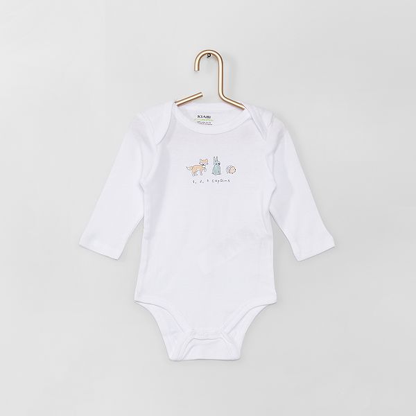 Lot De 3 Bodies Manches Longues Bebe Garcon Gris Kiabi 8 00