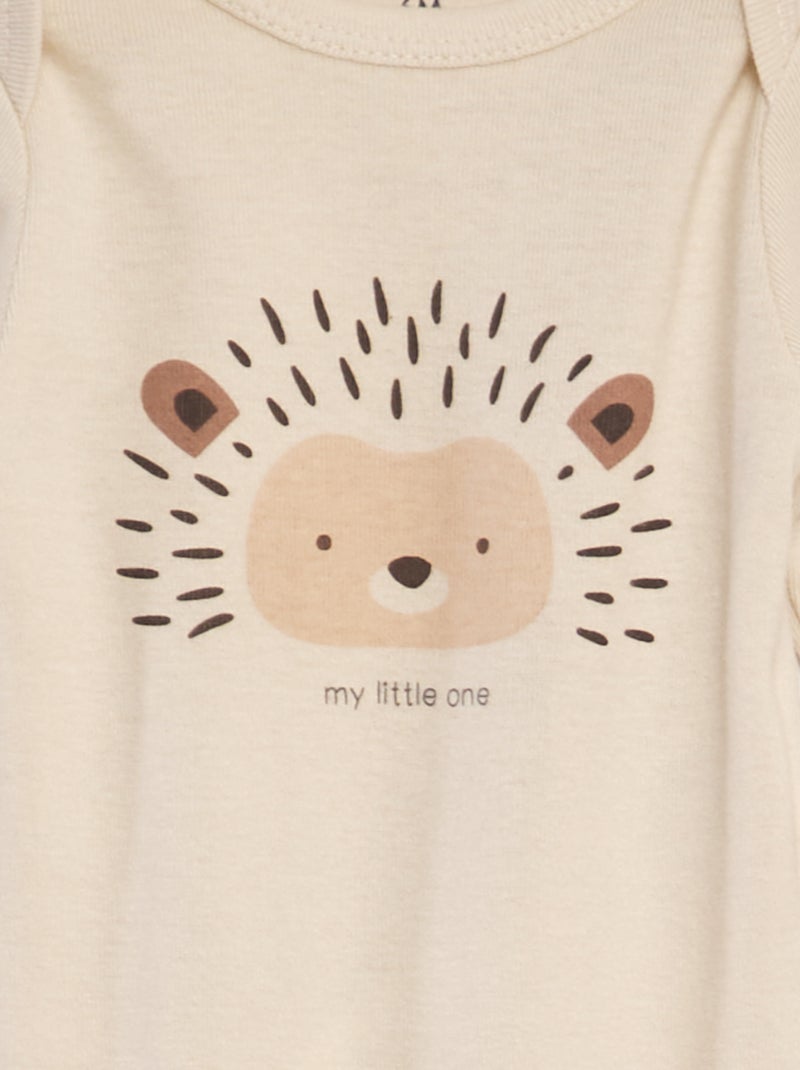 Lot de 3 bodies manches longues MARRON - Kiabi